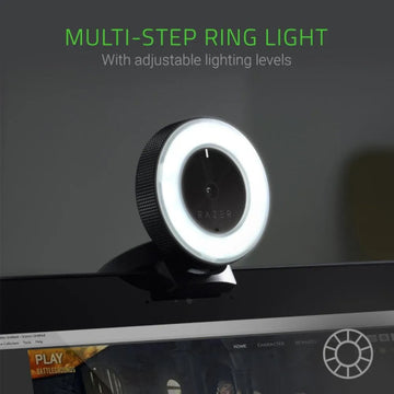 Razer Kiyo 1080p 30 FPS/720 p 60 FPS Streaming Webcam with Adjustable Brightness Ring Light RZ19-02320100-R3M1